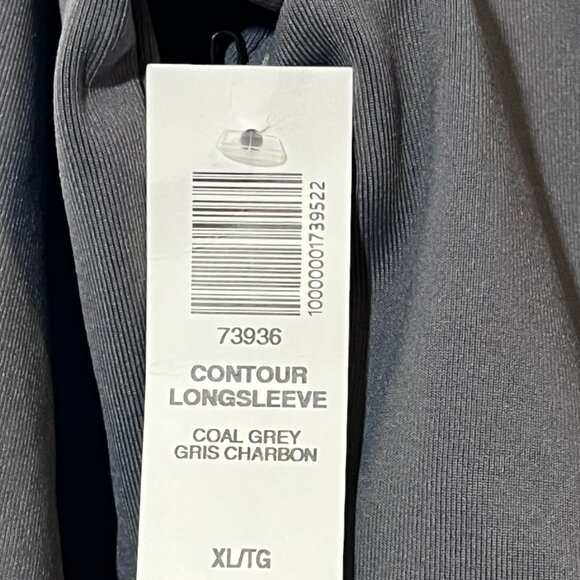 Aritzia Babaton Contour Squareneck Longsleeve Bodysuit Gray XL - Picture 10 of 10